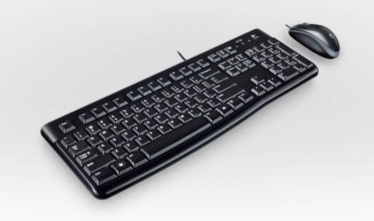 Rca Informatique - image du produit : COMBO CLAVIER SOURIS MK120 NOIR FILAIRE USB AZERTY FR