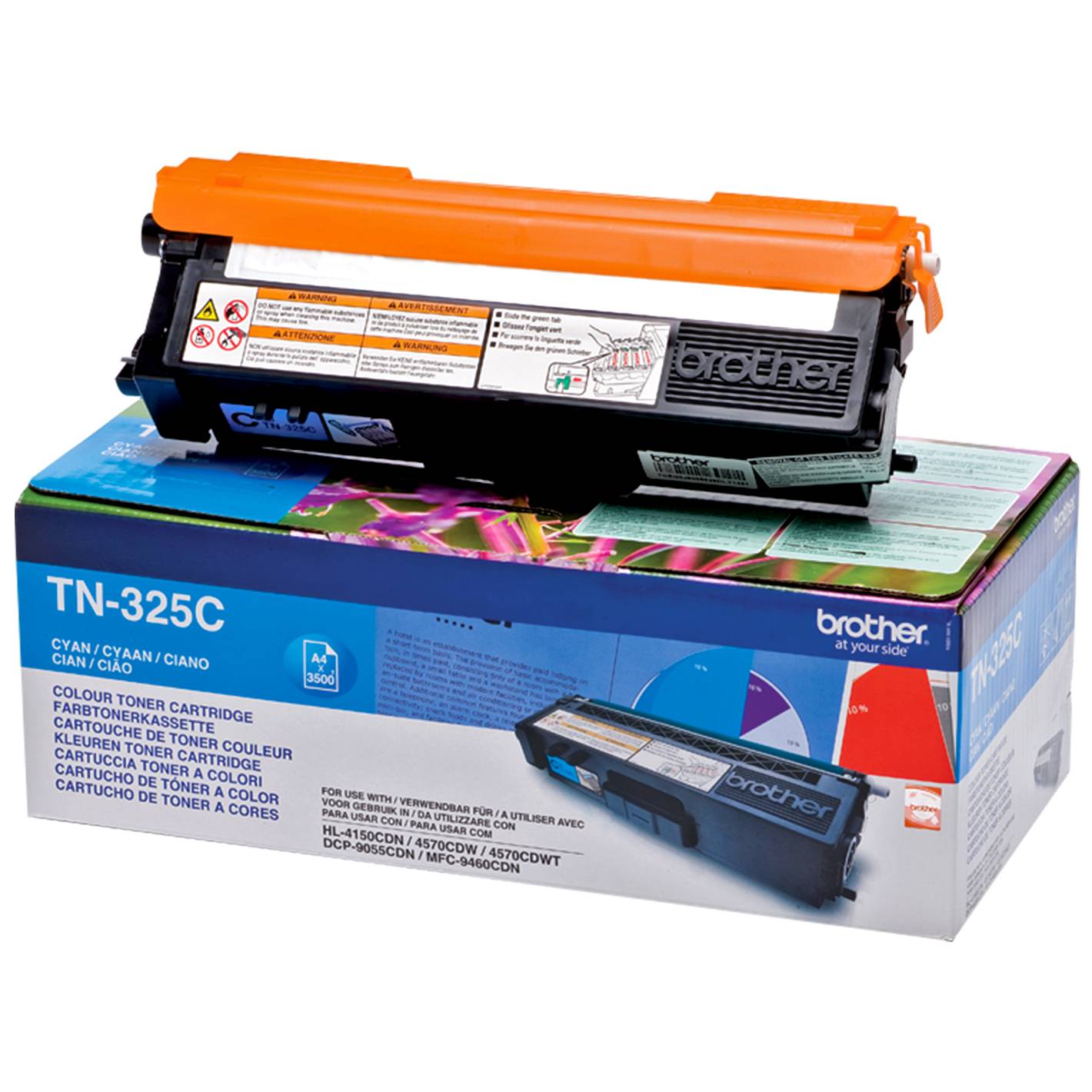 Rca Informatique - Image du produit : TN-325C TONER CYAN 3500 PG F/ HL4150CDN/4570CDW/4570CDWT