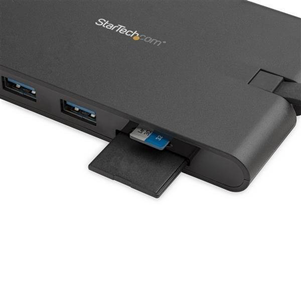 Rca Informatique - image du produit : USB C MULTIPORT ADAPT HDMI VGA 3X USB 3.0-SD- PD 3.0WRAPAROUND