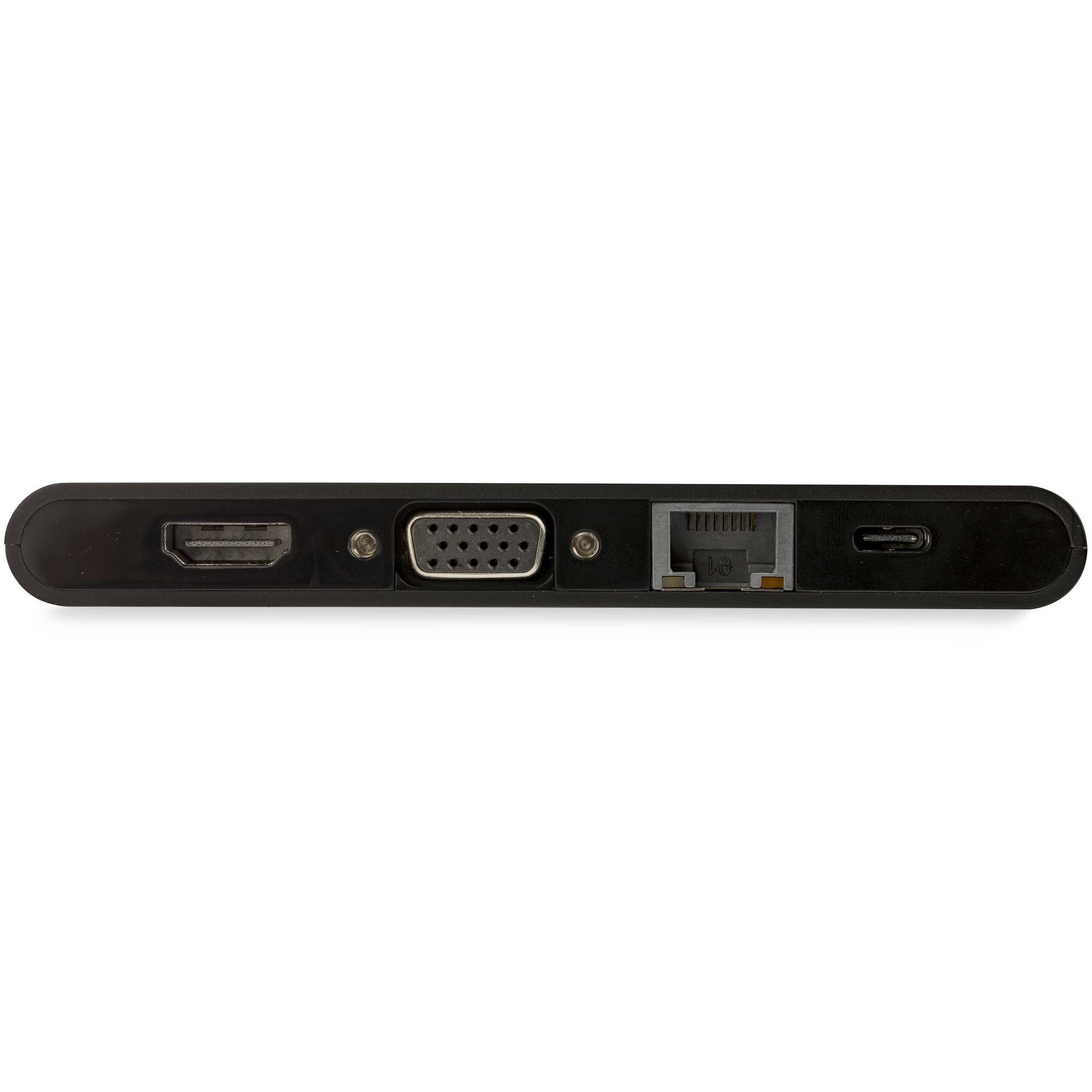 Rca Informatique - image du produit : USB C MULTIPORT ADAPT HDMI VGA 3X USB 3.0-SD- PD 3.0WRAPAROUND
