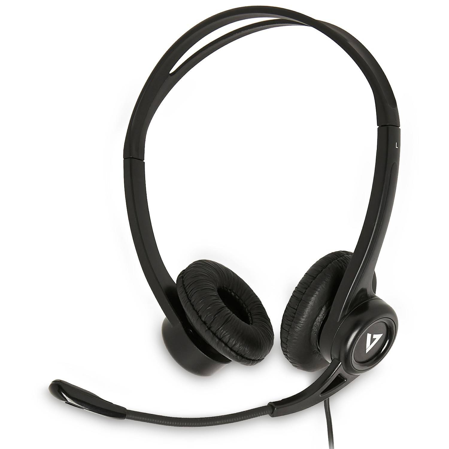 Rca Informatique - Image du produit : ESSENTIALS USB HEADSET W/MIC LTHR EARPADS INLINE CTRL BLACK I