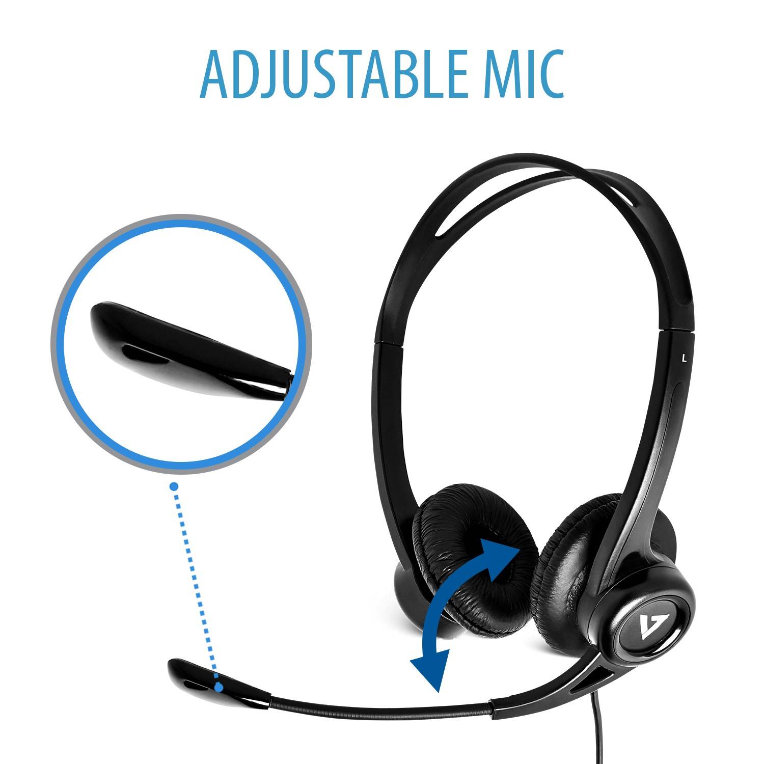 Rca Informatique - image du produit : ESSENTIALS USB HEADSET W/MIC LTHR EARPADS INLINE CTRL BLACK I