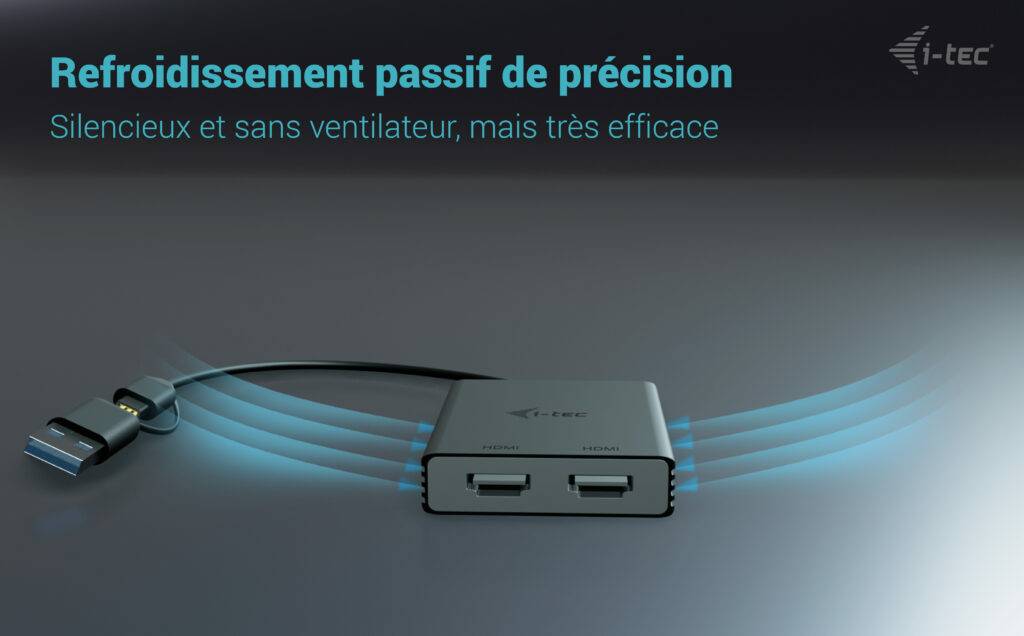 Rca Informatique - image du produit : I-TEC USB-A/C 2X HDMI ADAPTER DUAL 4K HDMI VIDEO ADAPTER