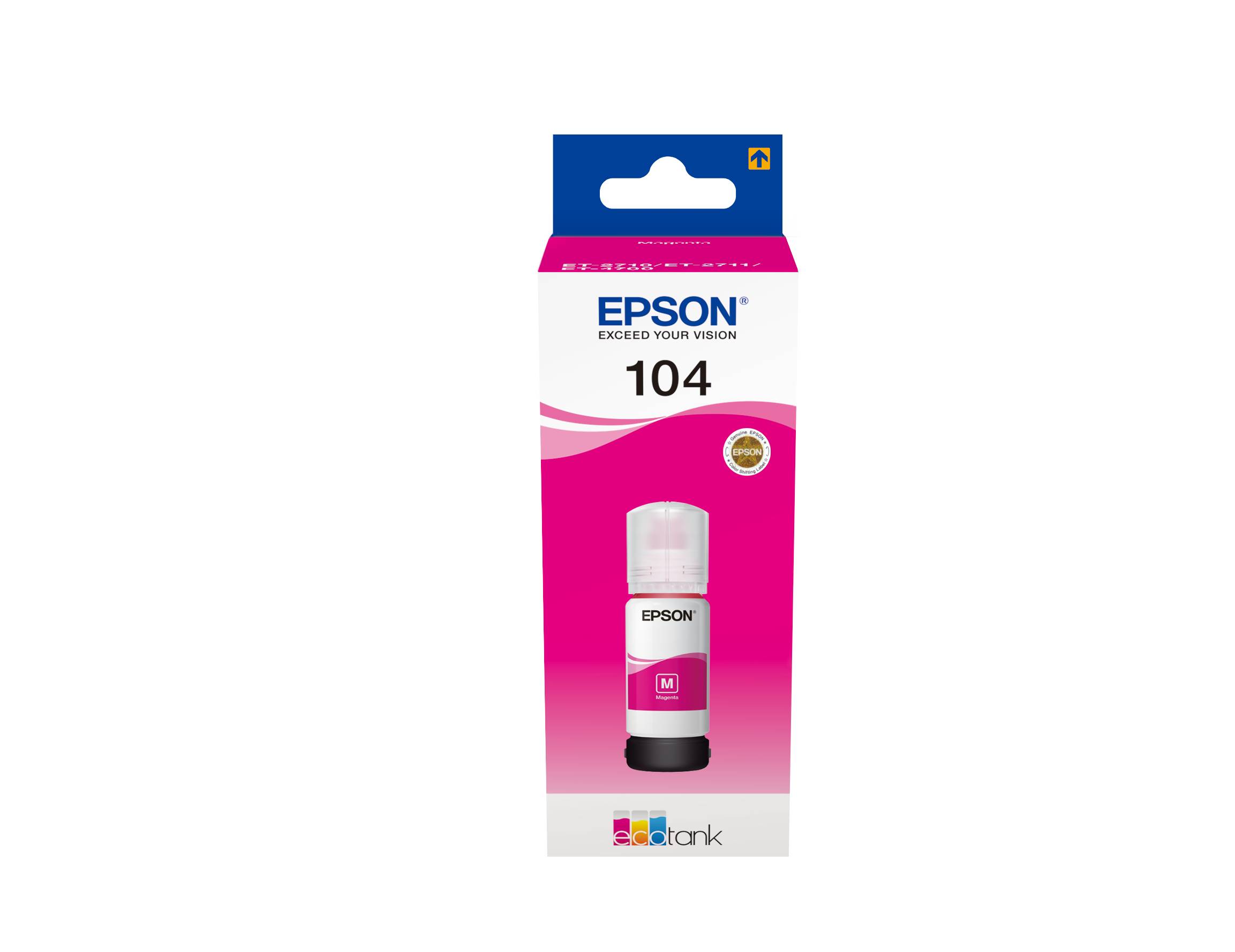 Rca Informatique - Image du produit : 104 ECOTANK MAGENTA INK BOTTLE 1 X 65MLMAGENTA