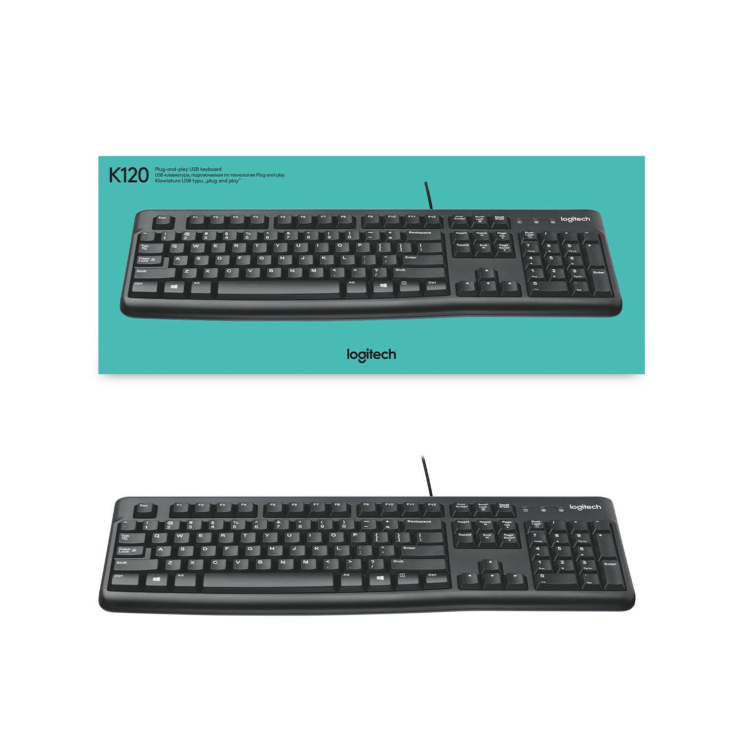 Rca Informatique - image du produit : KEYBOARD K120 SWISS LAYOUT CE