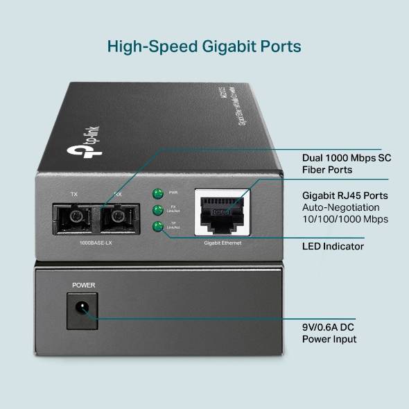 Rca Informatique - image du produit : MC210CS GIGABIT FIBER CONVERTER EN