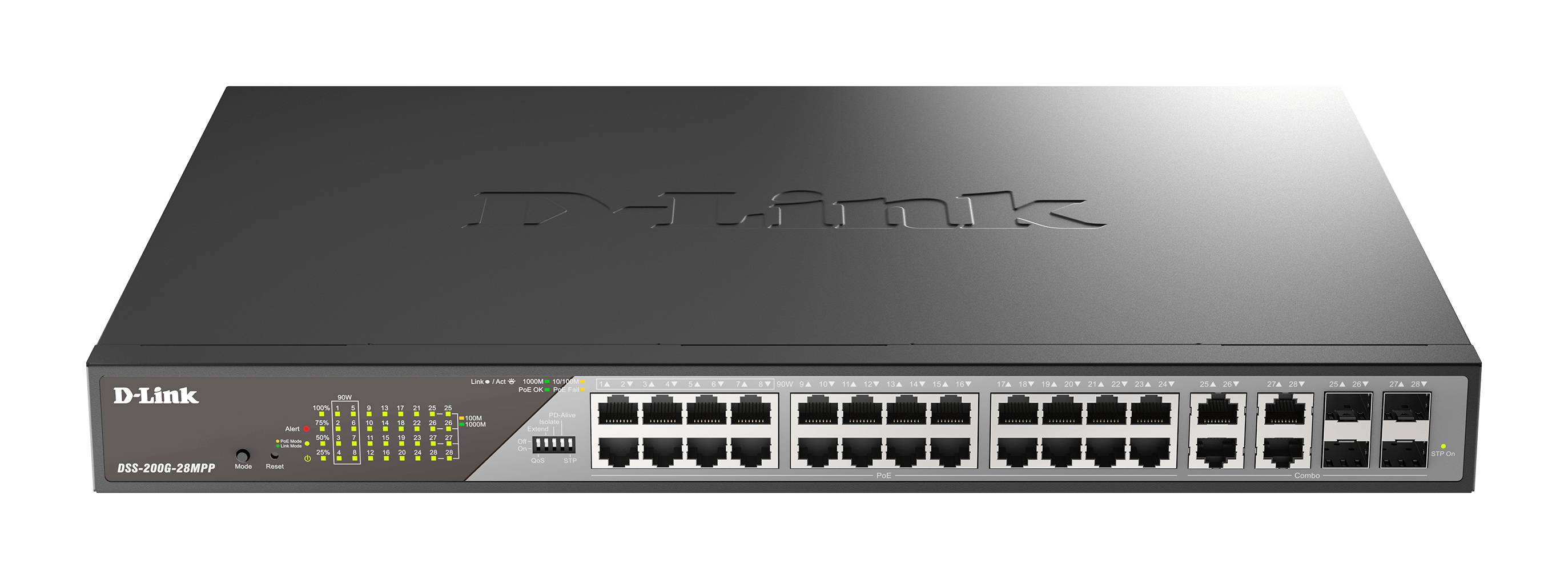 Rca Informatique - image du produit : 28-PORT DESKTOP GIGABIT POE SURVEILLANCE SWITCH 370W POE