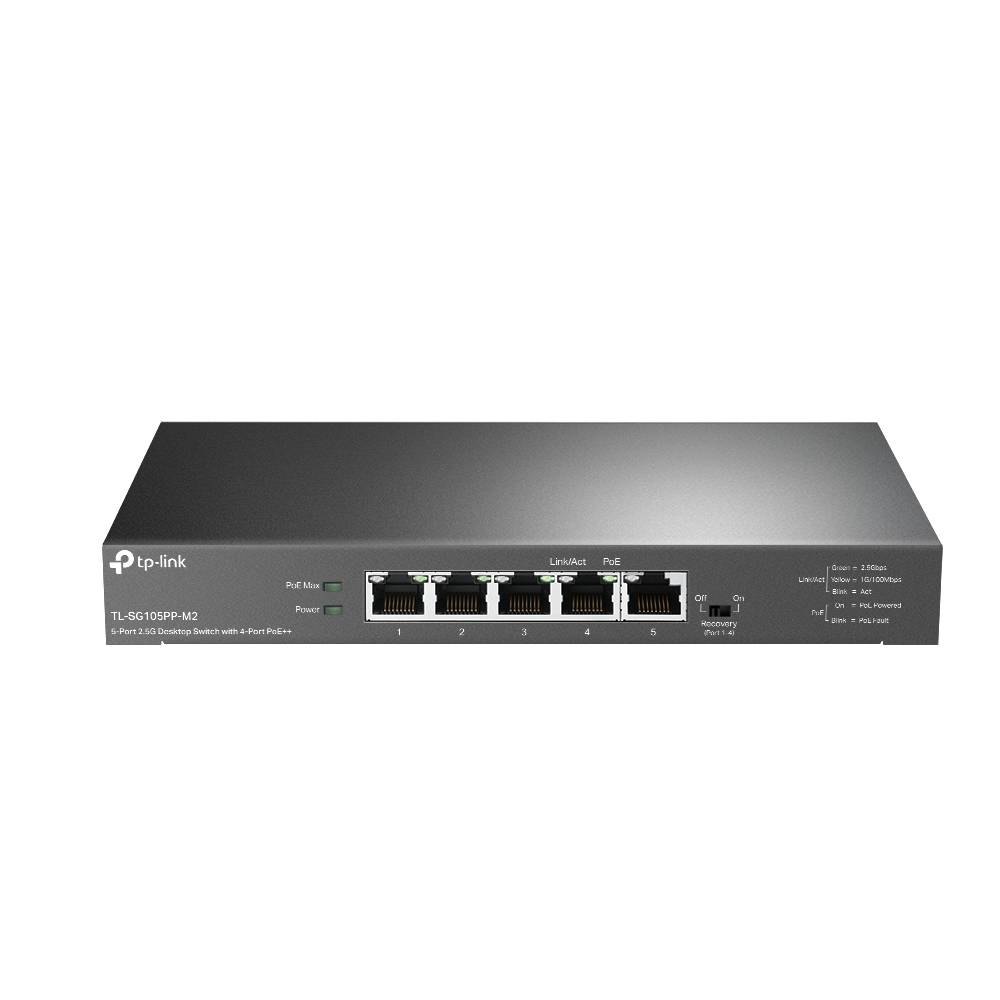 Rca Informatique - Image du produit : 5-PORT 2.5G DESKTOP SWITCH WITH 4-PORT POE++ PORT: 4 2.5G POE++