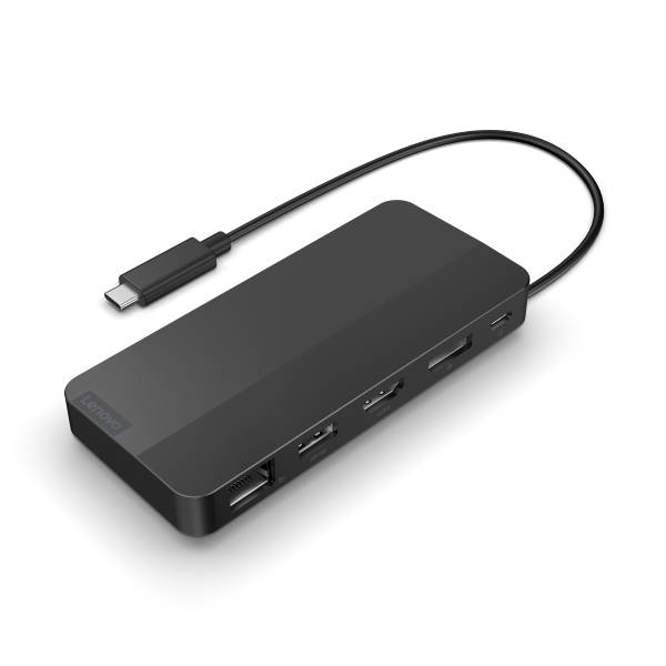 Rca Informatique - image du produit : LENOVO USB-C DUAL DISPLAY TRAVEL DOCK WITH 100W ADAPTER_EU