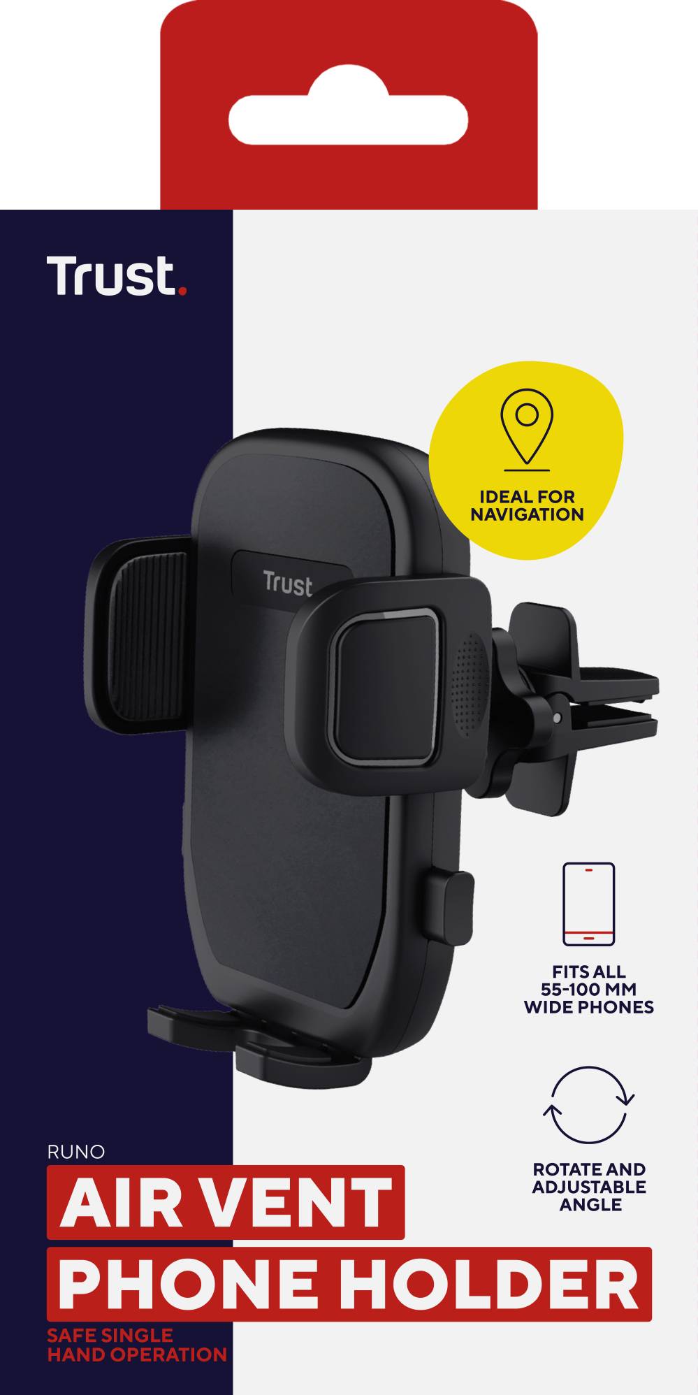 Rca Informatique - image du produit : RUNO PHONE AIR VENT CAR HOLDER