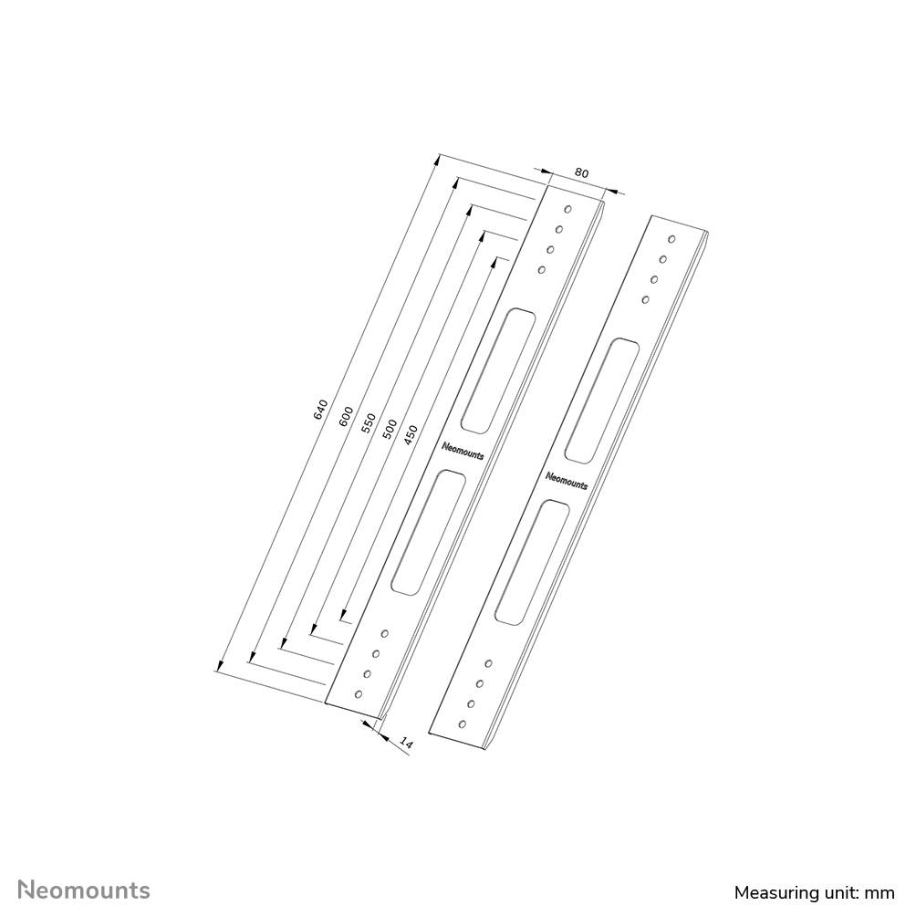 Rca Informatique - image du produit : NEOMOUNTS BY NEWSTAR VESA CONVERSION BRACKETS SET - VESA 4