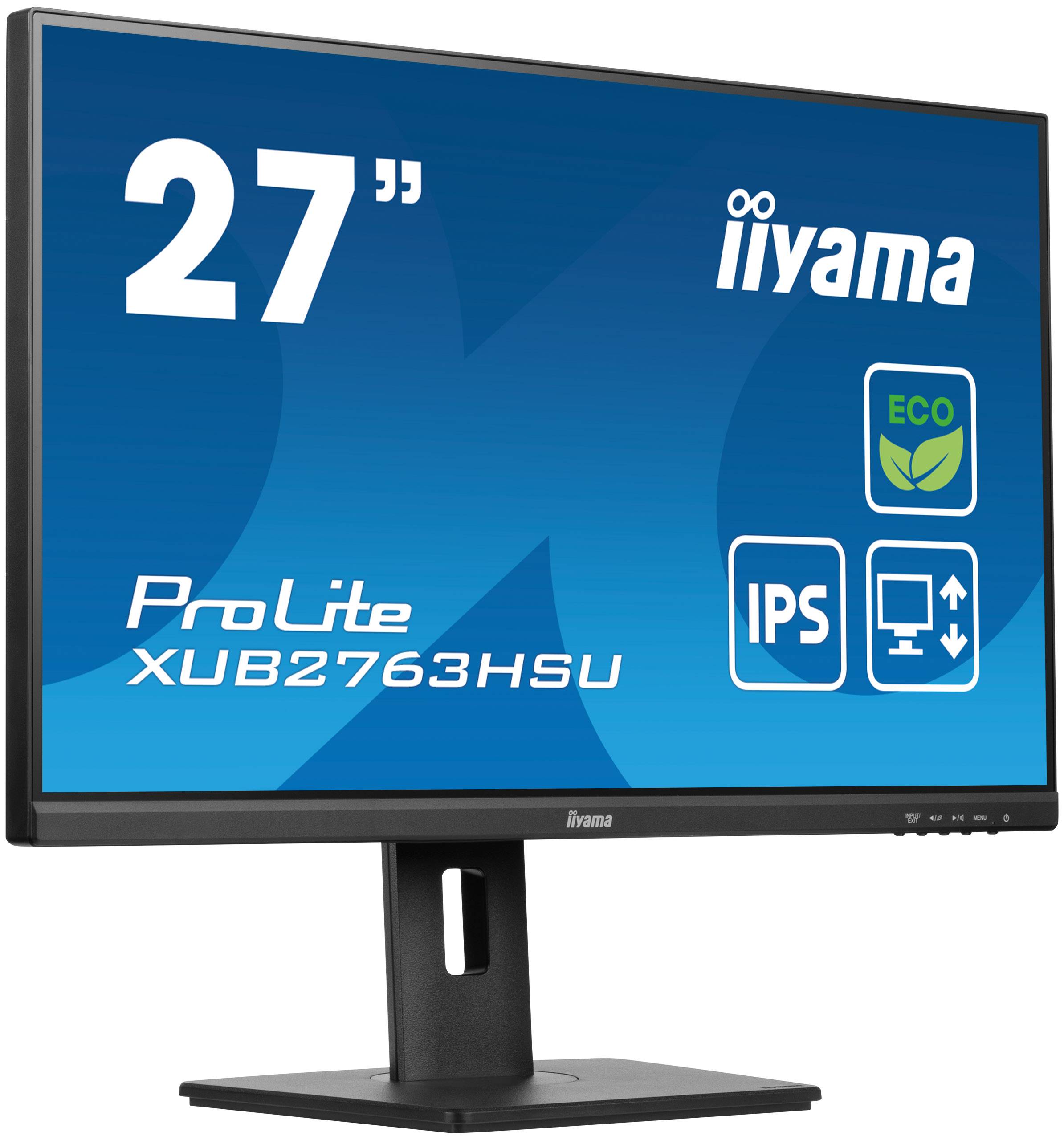 Rca Informatique - image du produit : XUB2763HSU-B1 27IN IPS FHD 250CD/3MS/HDMI/DP/2USB/HAS