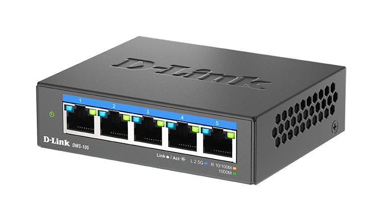 Rca Informatique - image du produit : 5-PORT MULTI-GB UNM. SWITCH 5X 100 / 1000MBPS / 25GBPS TP