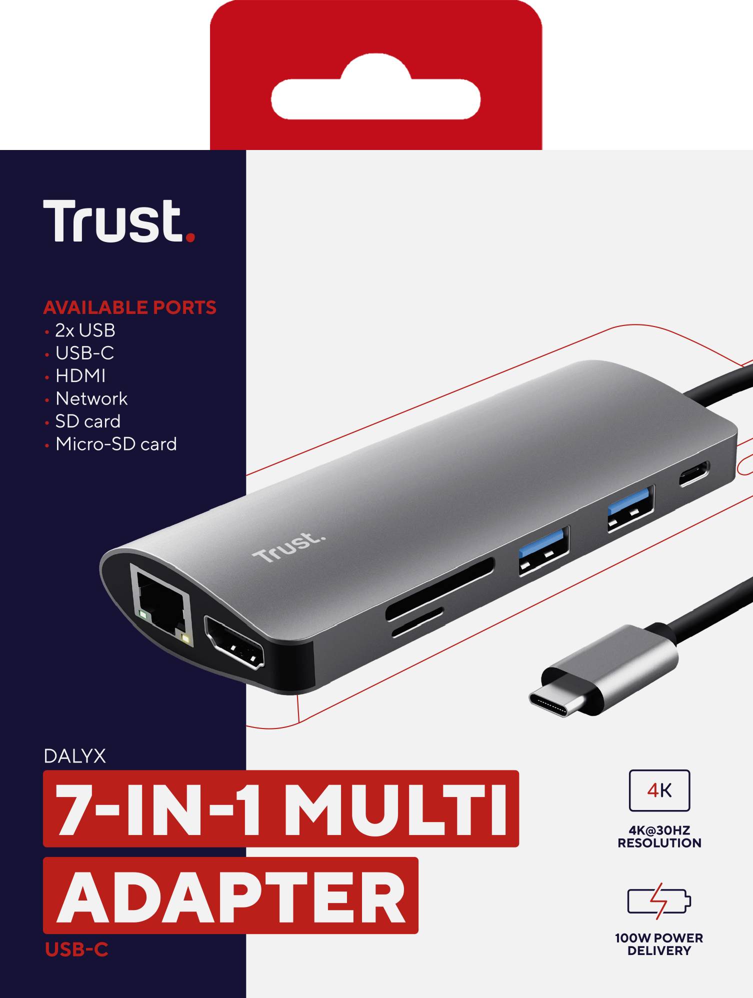 Rca Informatique - image du produit : DALYX 7-IN-1 USB-C ADAPTER BQ 40