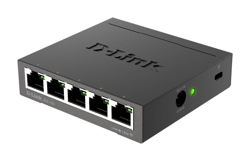 Rca Informatique - image du produit : 5-PORT 10/100/1000 GIGABIT METAL HOUSING DESKTOP SWITCH