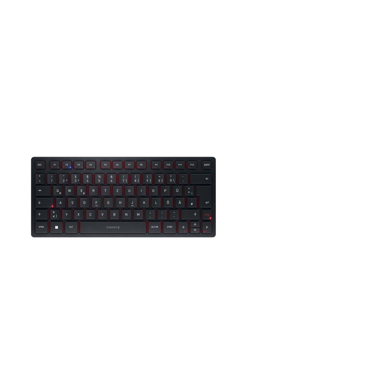 Rca Informatique - image du produit : CHERRY KW 9200 MINI WIRELESS KEYBOARD BLACK GERMANY