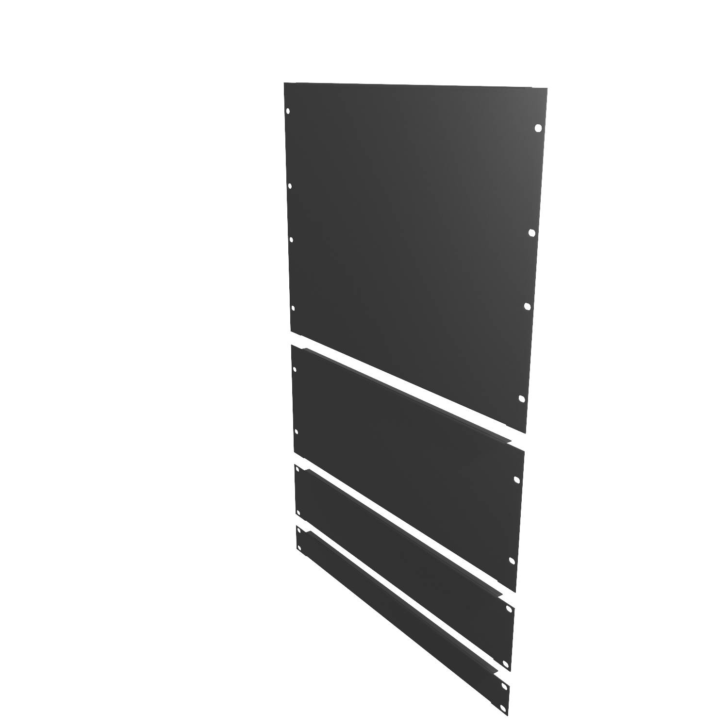 Rca Informatique - image du produit : 19 SHEET METAL AIRFLOWBLANKING PANEL KIT 1U2U4U8U BLACK