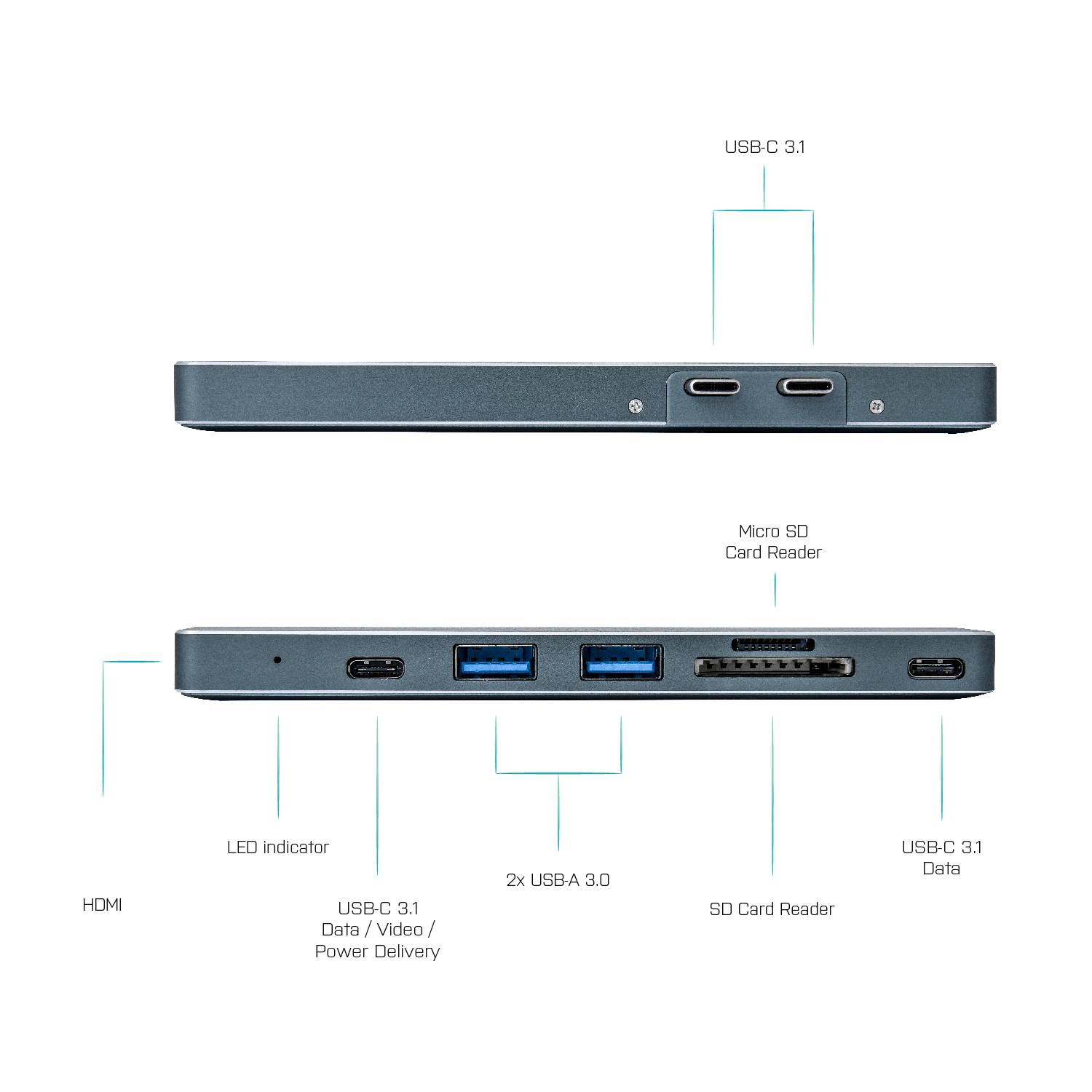 Rca Informatique - image du produit : I-TEC USB-C METAL DOCK STATION FOR APPLE MB PRO+POWER DELIVERY