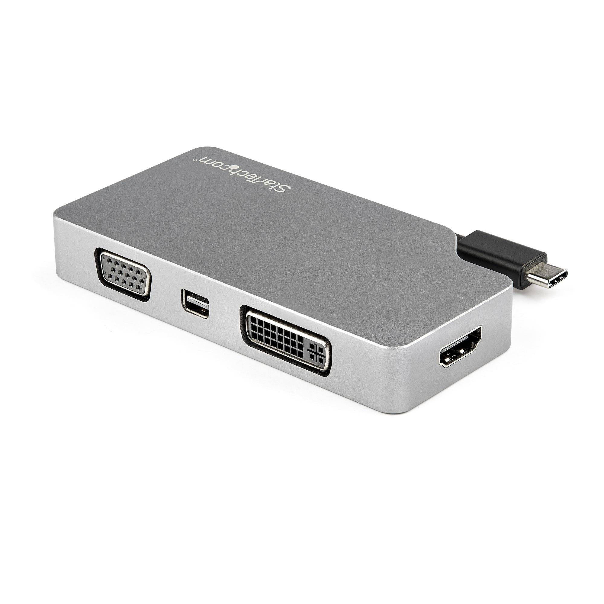 Rca Informatique - image du produit : USB-C MULTIPORT VIDEO ADAPTER VGA DVI HDMI OR MDP - 4K 60HZ