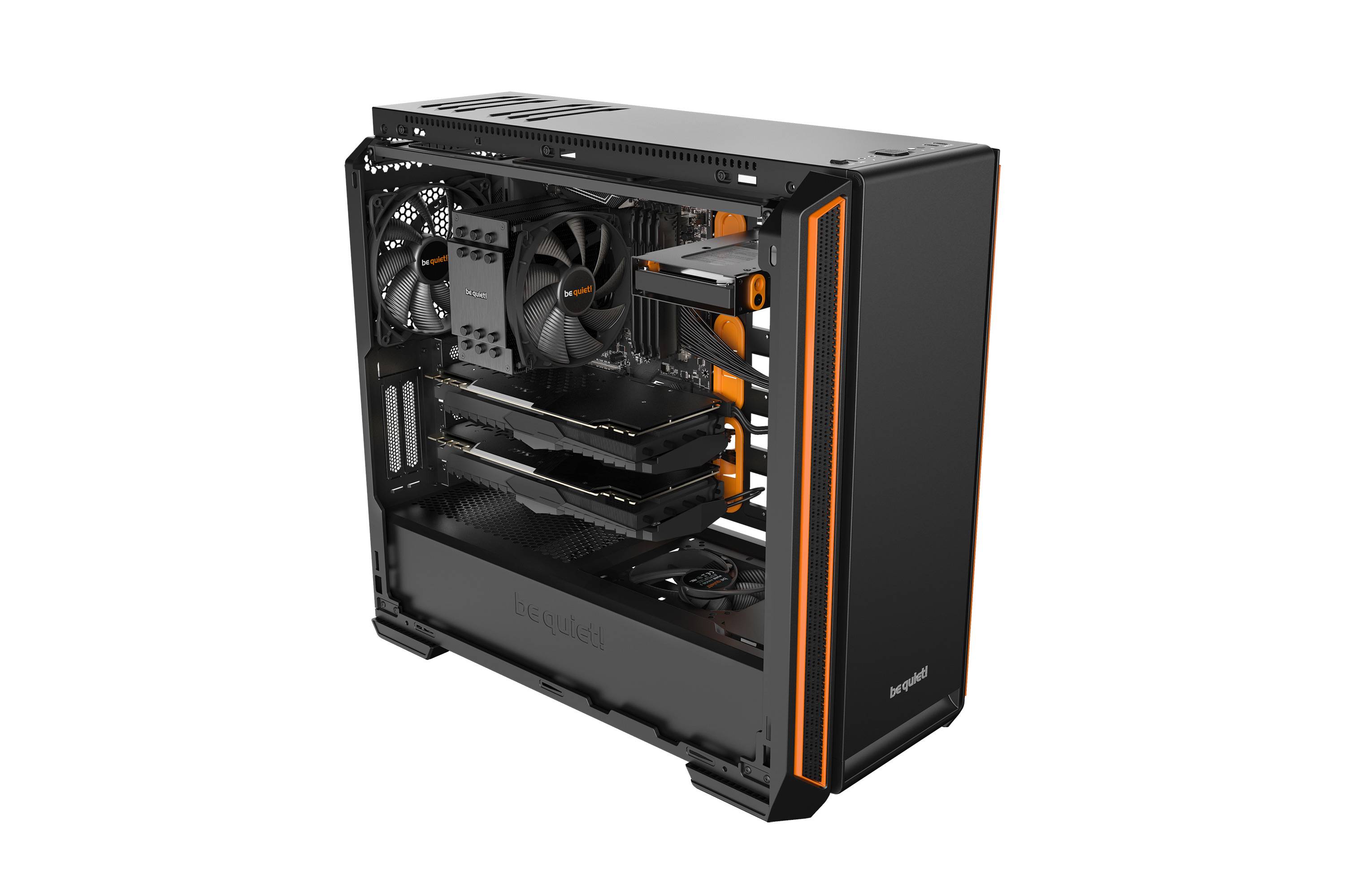 Rca Informatique - image du produit : SILENT BASE 601 MIDI TOWER ATX M-ATX MINI-ITX ORANGE