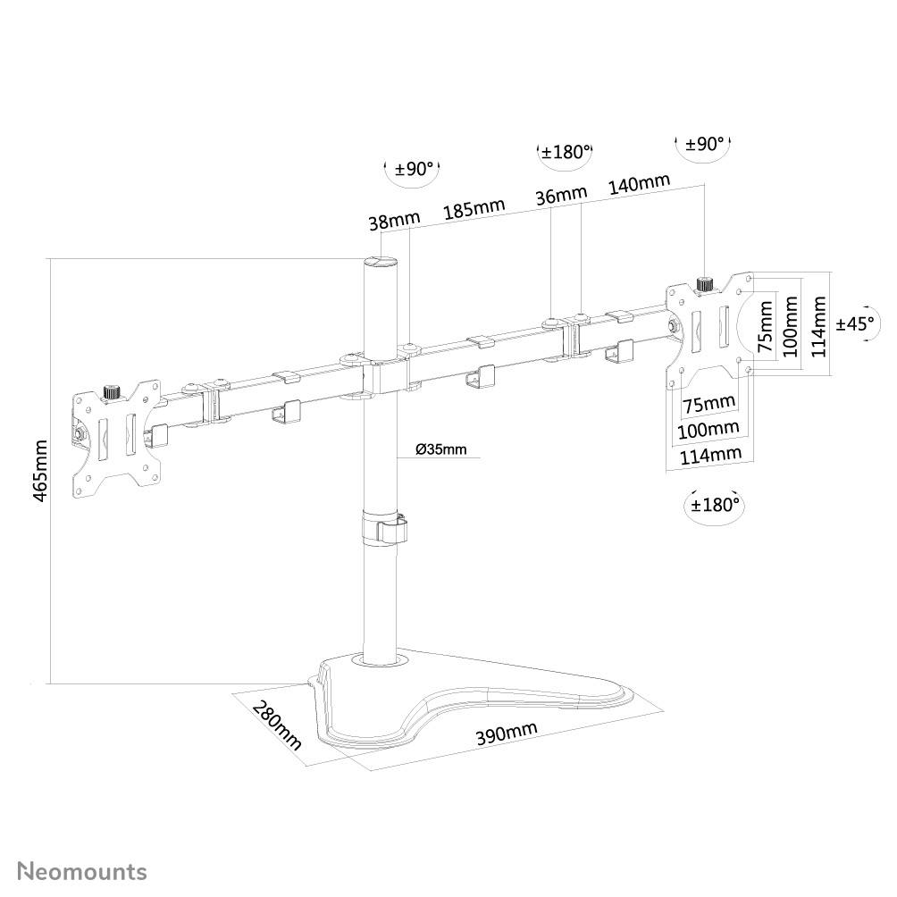 Rca Informatique - image du produit : FLAT SCREEN DESK MOUNT (STAND) .