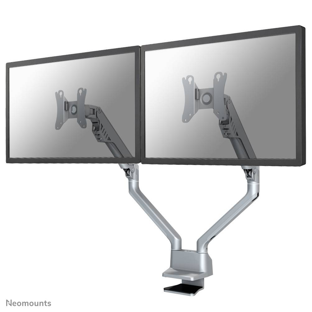 Rca Informatique - Image du produit : DESK MOUNT DUAL 10-32IN SILVER CLMP/GROMMET VESA75X75TO100X100