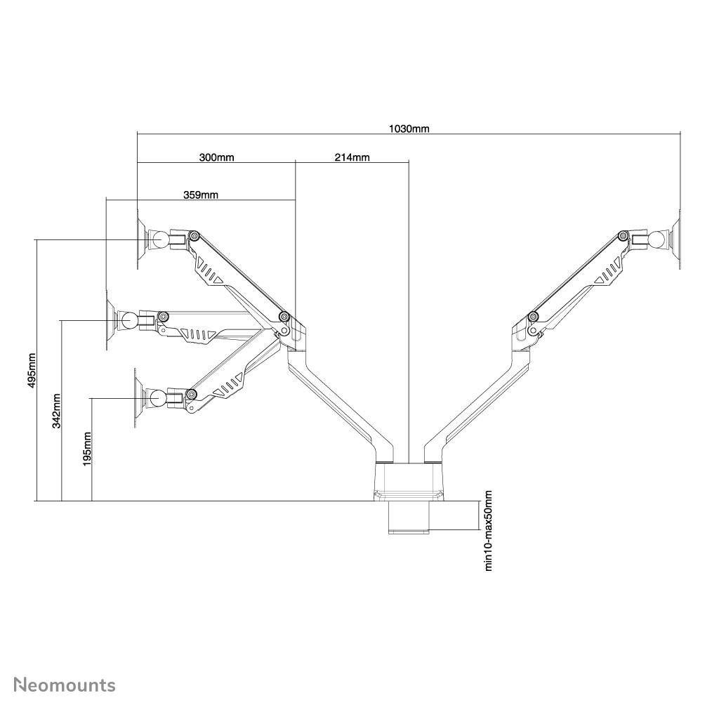 Rca Informatique - image du produit : DESK MOUNT DUAL 10-32IN SILVER CLMP/GROMMET VESA75X75TO100X100