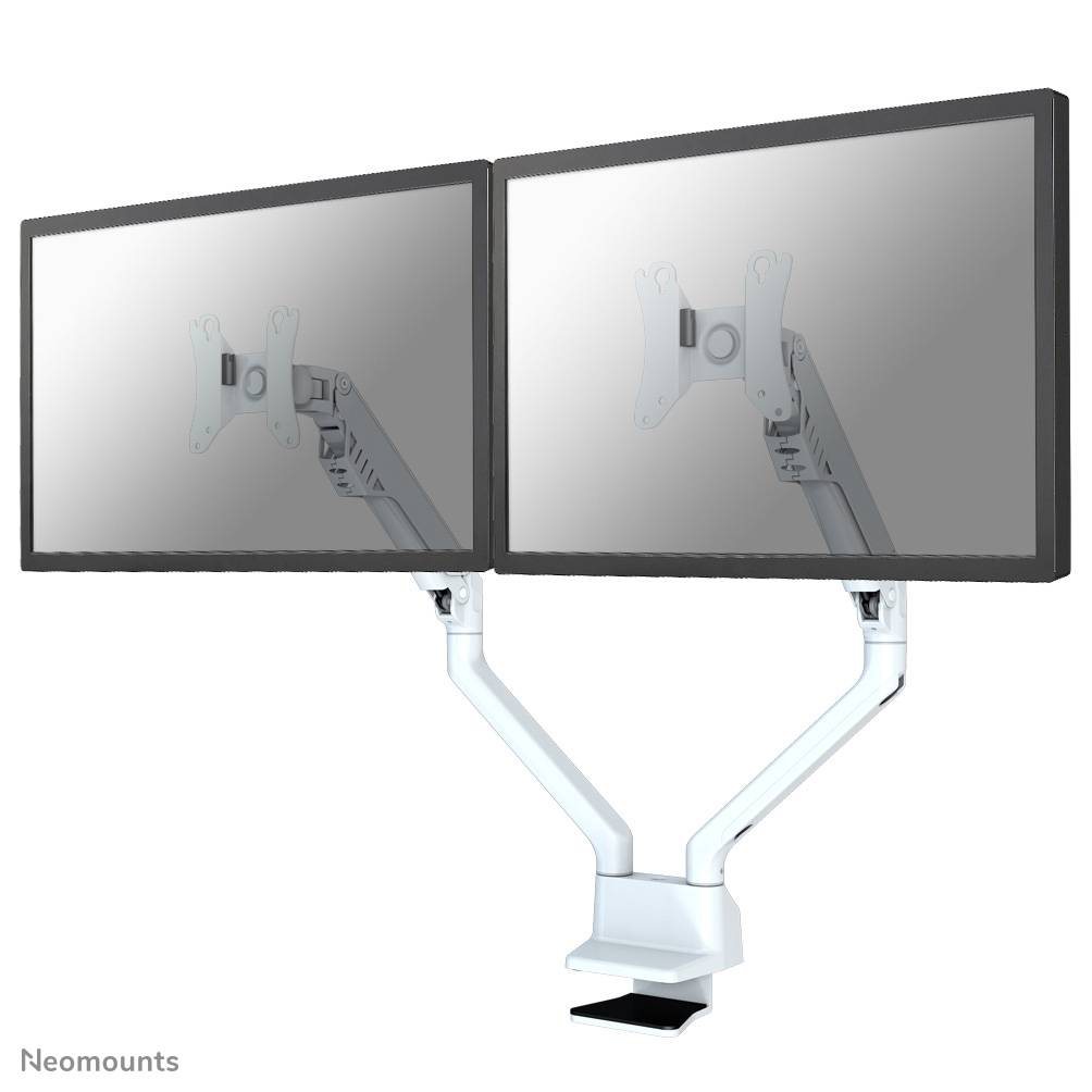 Rca Informatique - Image du produit : DESK MOUNT DUAL 10-32IN WHITE CLMP/GROMMET VESA75X75TO100X100