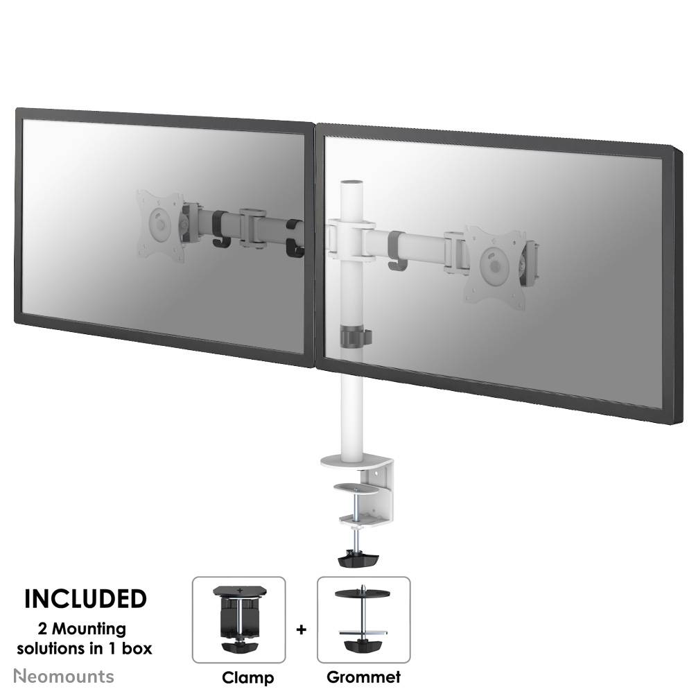 Rca Informatique - Image du produit : NEOMOUNTS FLATSCREEN DESKMOUNT 10-27IN DESK CLAMP/GROMMET