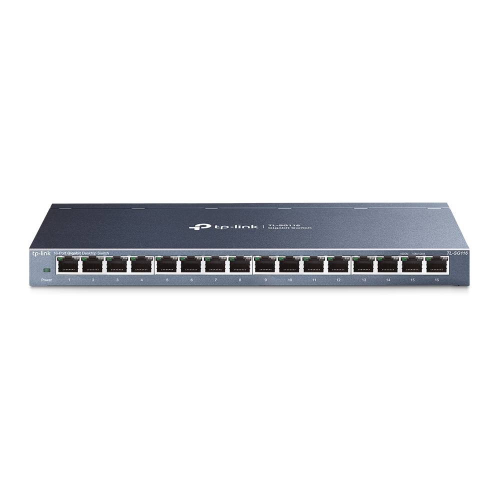 Rca Informatique - Image du produit : 16-PORT GIGABIT DESKTOP SWITCH 16 GIGABIT RJ45 PORTS STEEL CASE