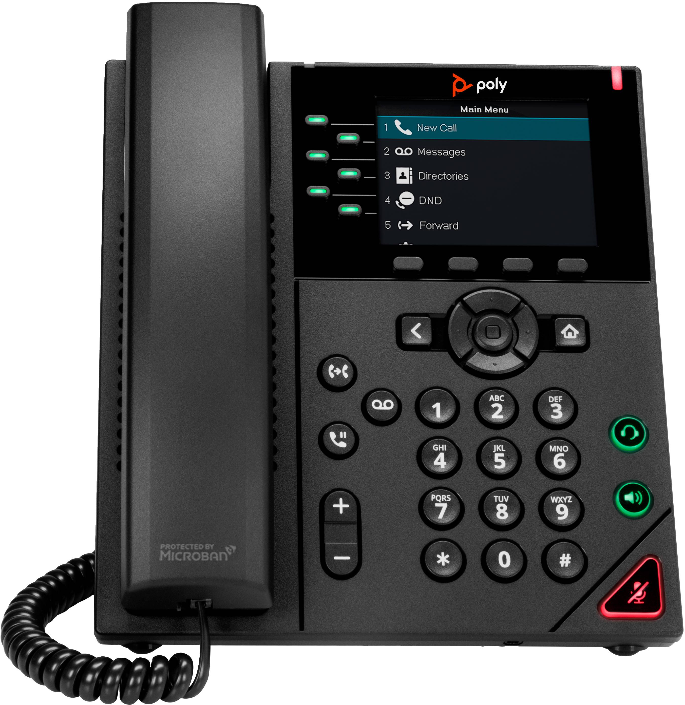 Rca Informatique - Image du produit : VVX 350 6-LINE BIZ-IP-PHONE DUAL 10/100/1000 ETHERNET-NO PSU