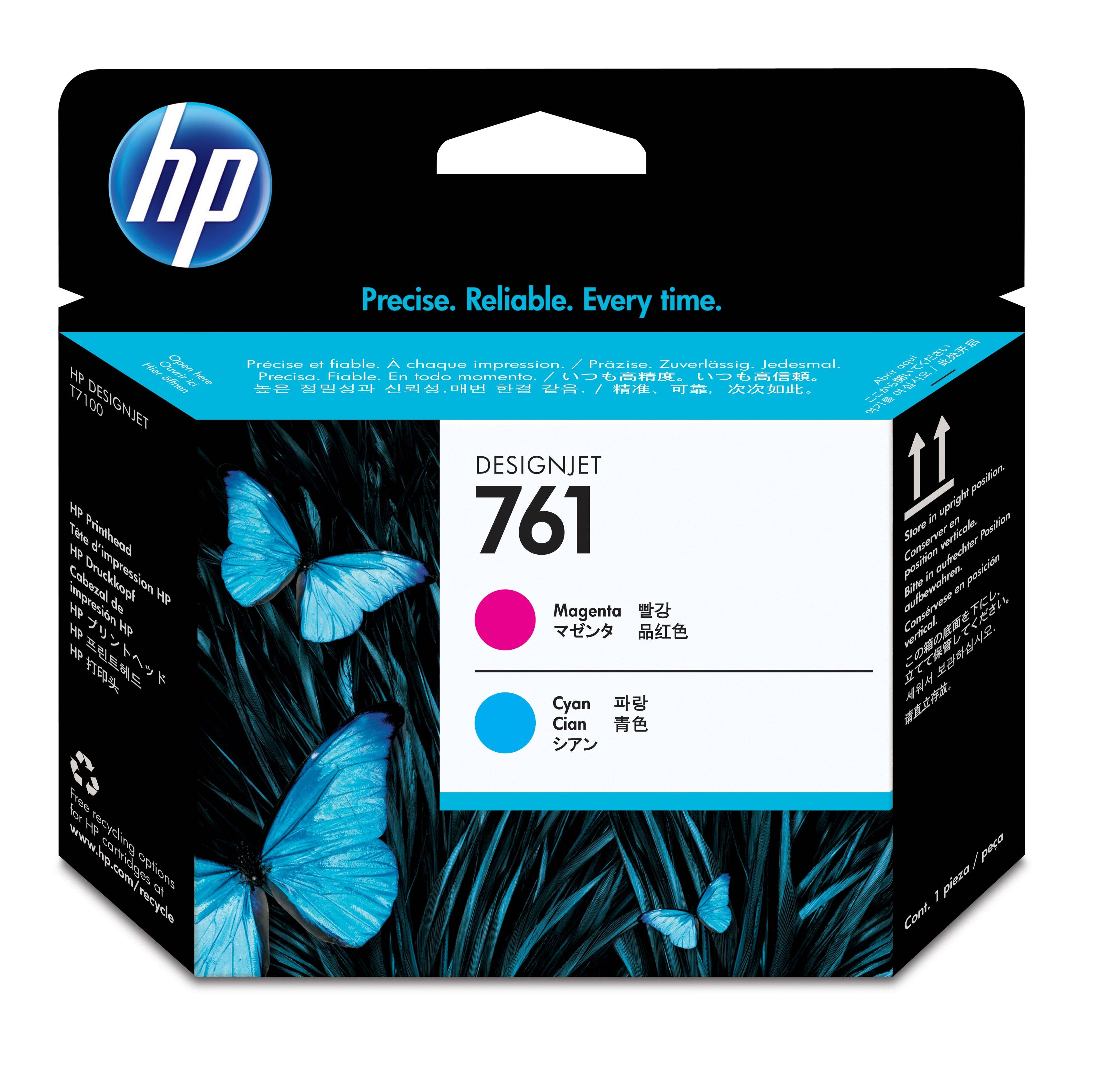 Rca Informatique - Image du produit : PRINT HEAD NO 761 CYAN MAGENTA FOR DESIGNJET