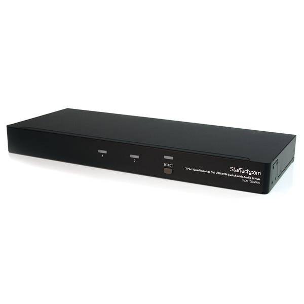 Rca Informatique - image du produit : COMMUTATEUR KVM USB DVI POUR QUATRE AFFICHAGES - 2 PORTS