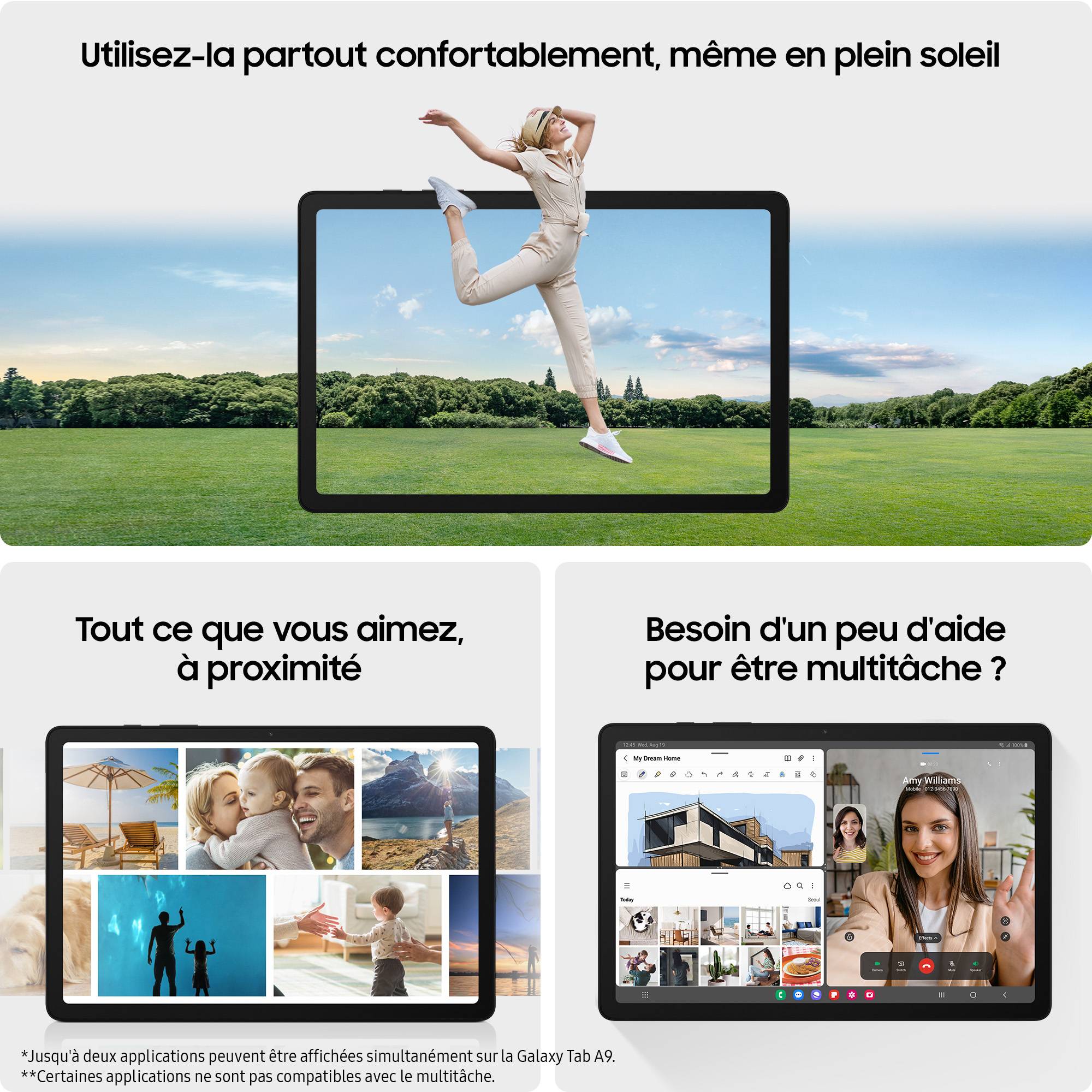 Rca Informatique - image du produit : GALAXY TAB A9 8.7IN 8GB 128GB WIFI GRAY