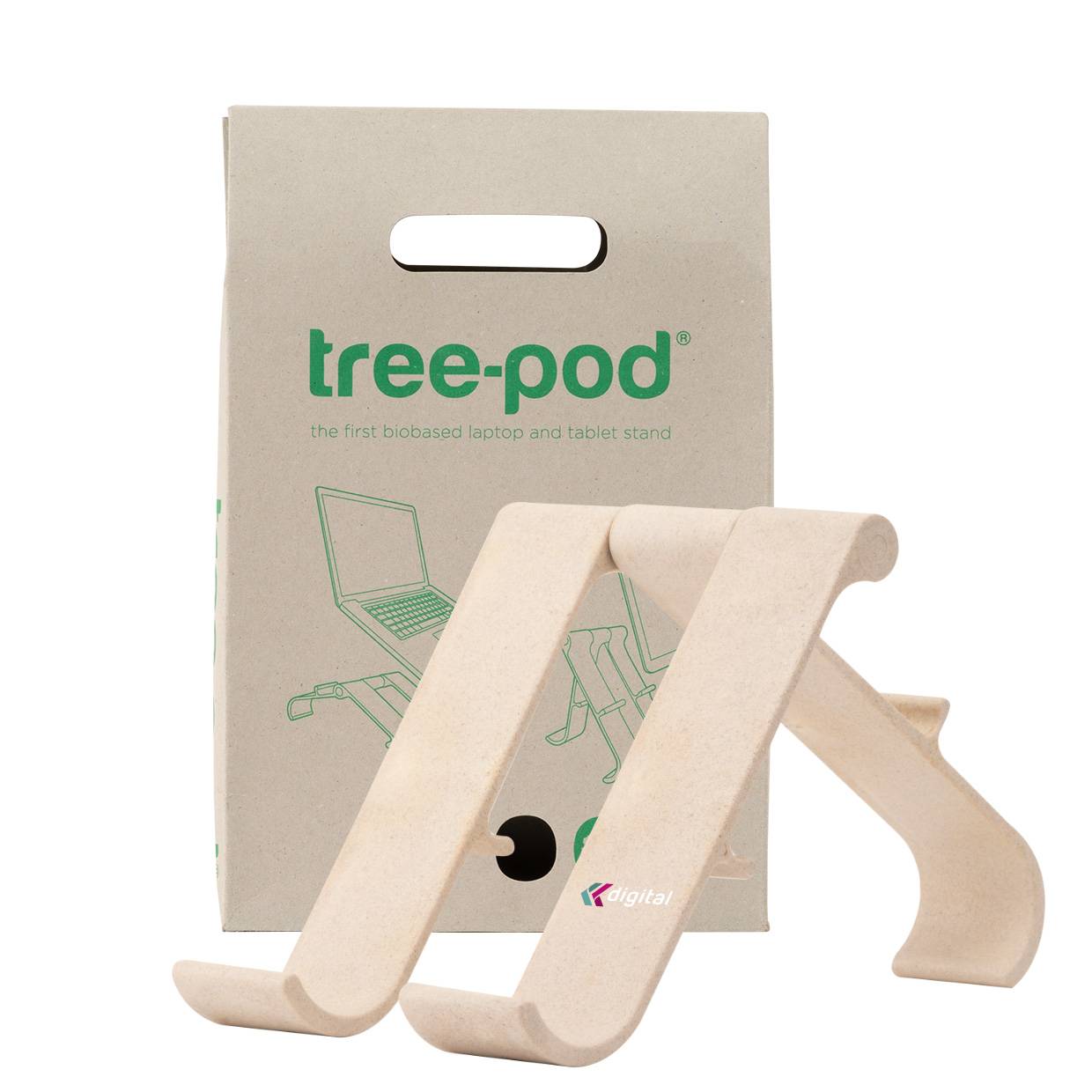 Rca Informatique - image du produit : R-GO TREEPOD BIO-BASED MULTI STAND-ADJUSTABLE/WHITE