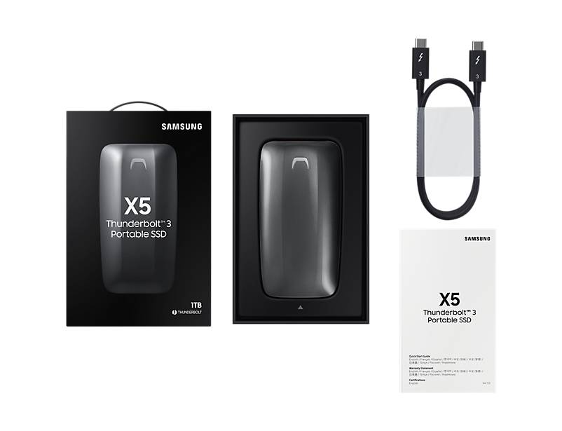 Rca Informatique - image du produit : SSD PORTABLE X5 1TB THUNDERBOLT TM 3