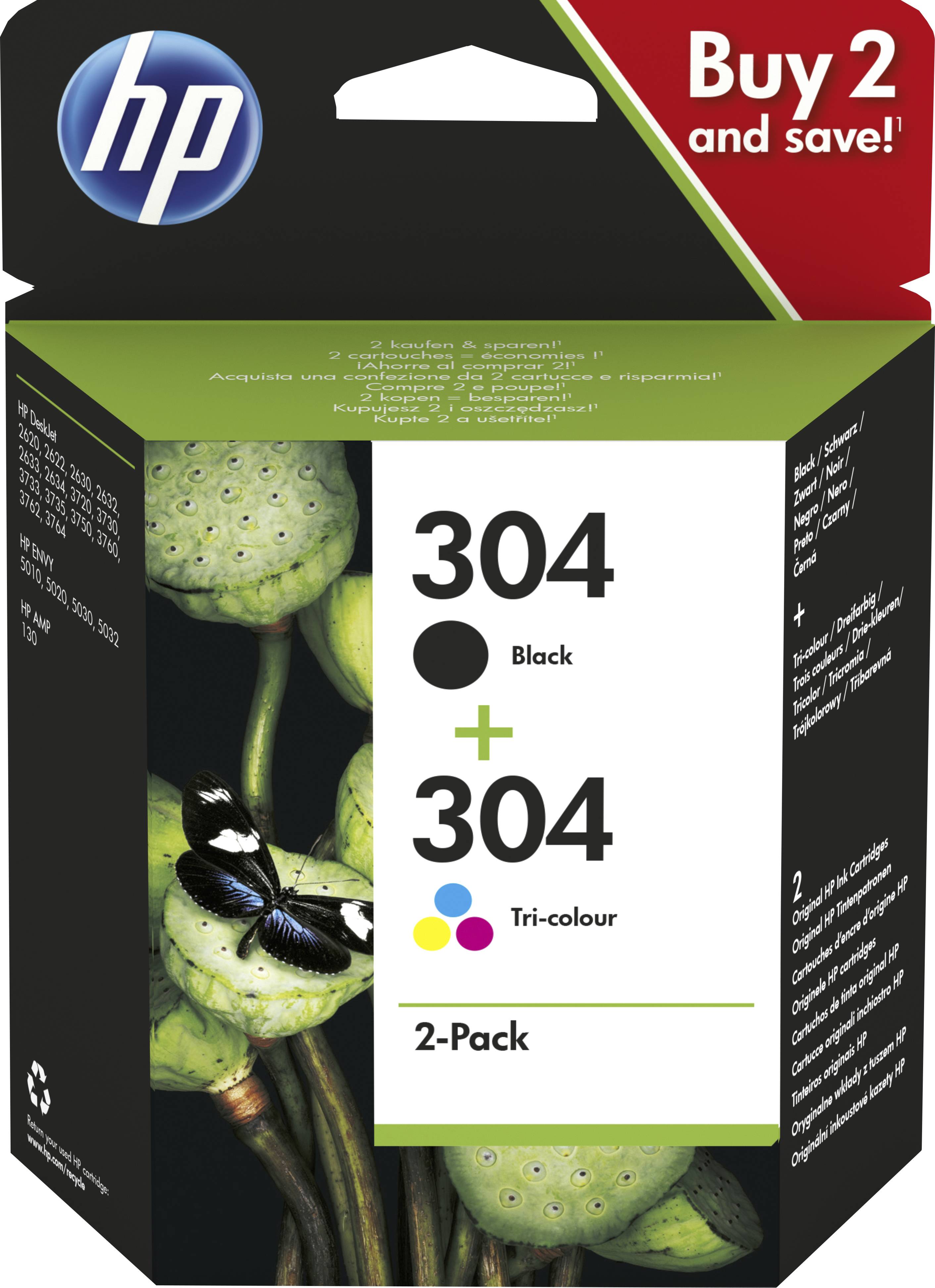 Rca Informatique - Image du produit : HP 304 INK CARTRIDGE COMBO 2-PACK