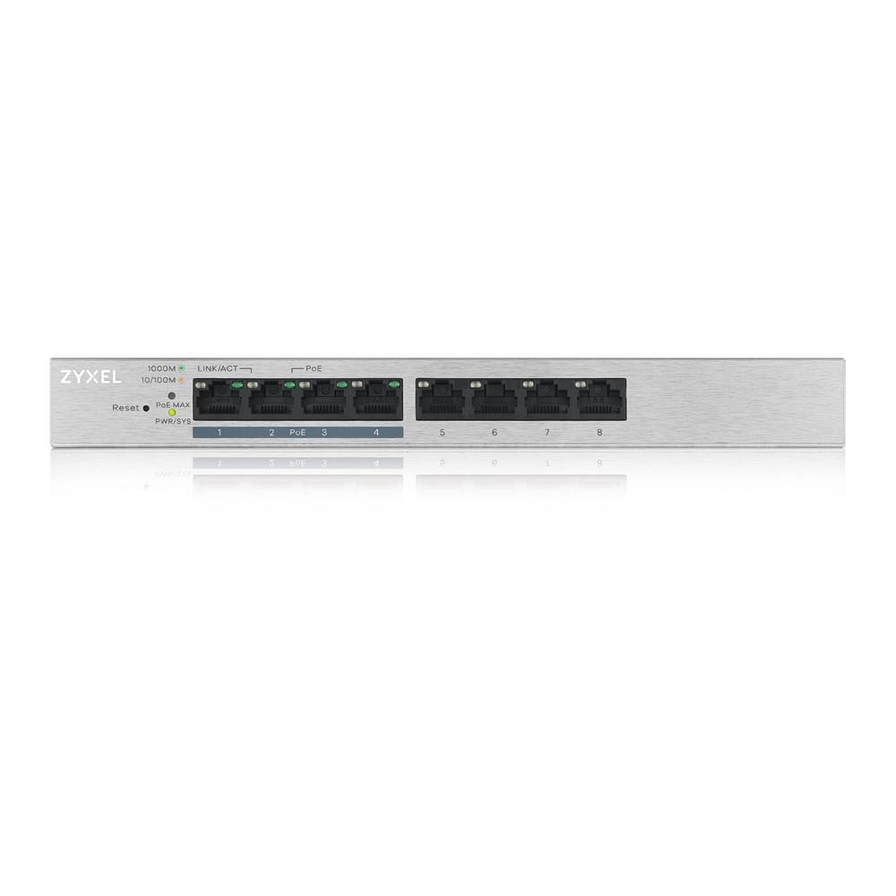 Rca Informatique - image du produit : GS1200-8HP V2 SWITCH 8 PORT GB POE+ WEBMANAGED 4X POE 60 W