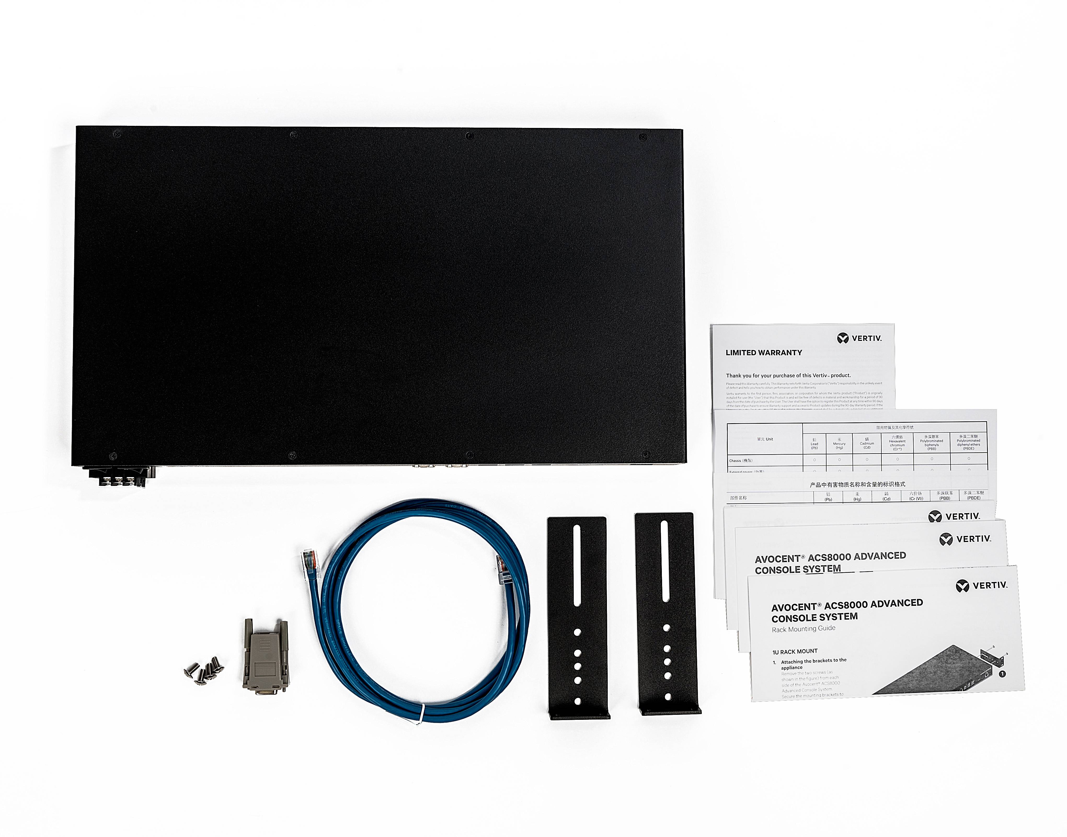 Rca Informatique - image du produit : 48-PORT ACS8000 CONSOLE SYSTEM W DUAL DC POWERSANALOG MODEM