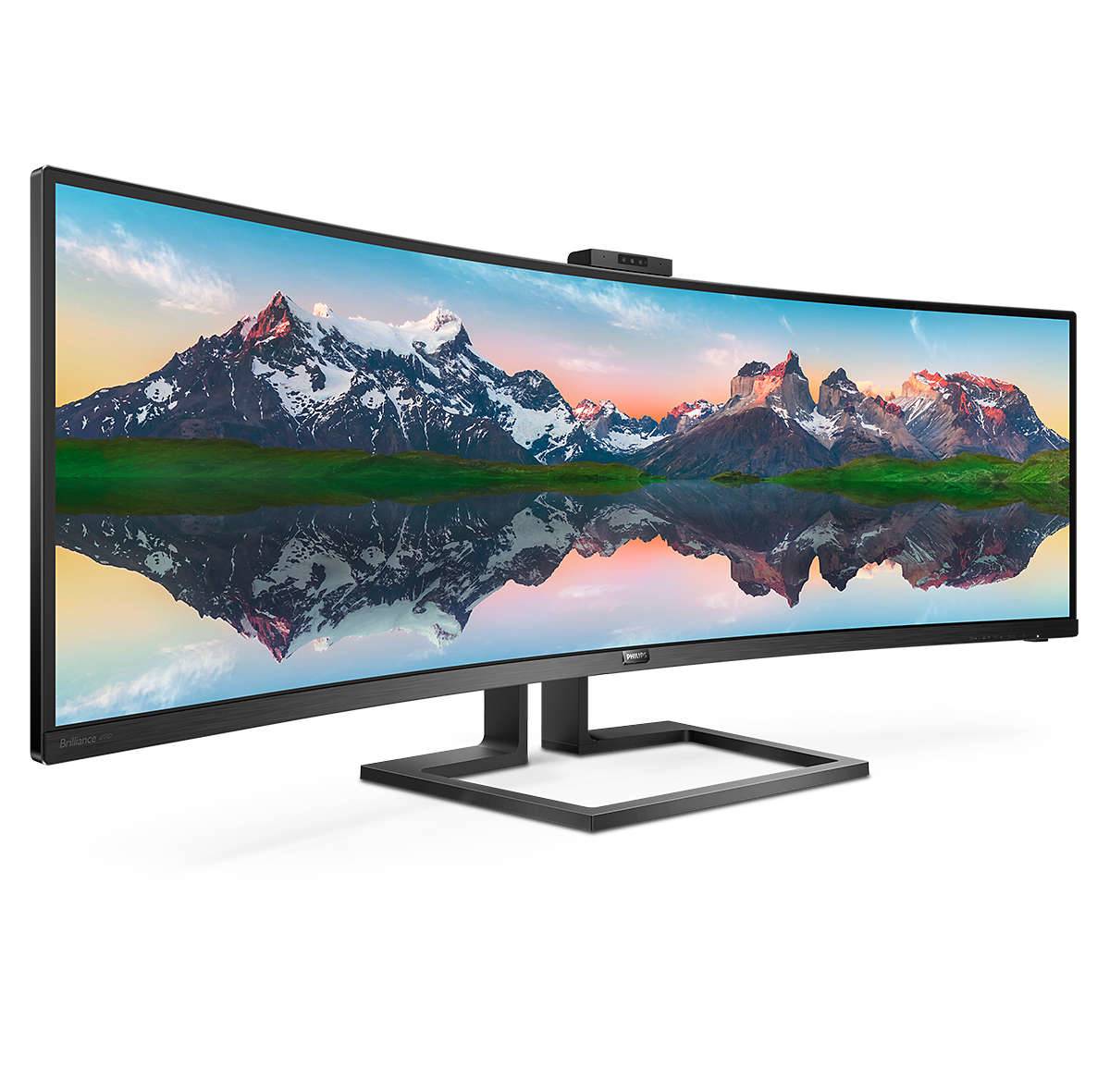 Rca Informatique - image du produit : 499P9H/00 48.8IN CURV VA 5K 450CD/2HDMI/DP/USB-C/4USB/HAS