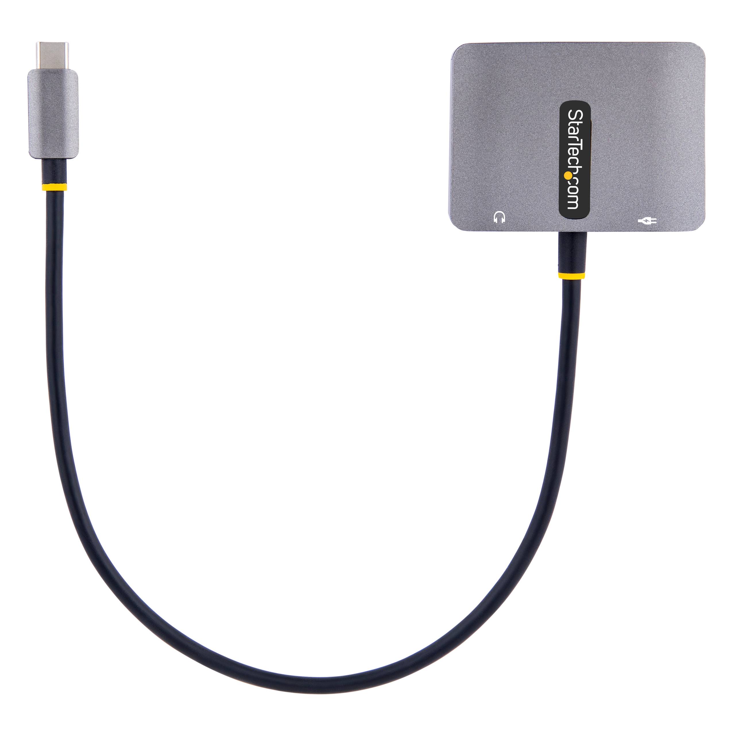 Rca Informatique - image du produit : USB C VIDEO ADAPTER HDMI/VGA - 4K 60HZ 3.5MM AUDIO 100W PD