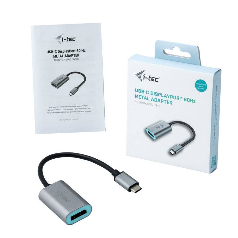 Rca Informatique - image du produit : I-TEC USB-C METAL DISPLAY PORT ADAPTER 60HZ