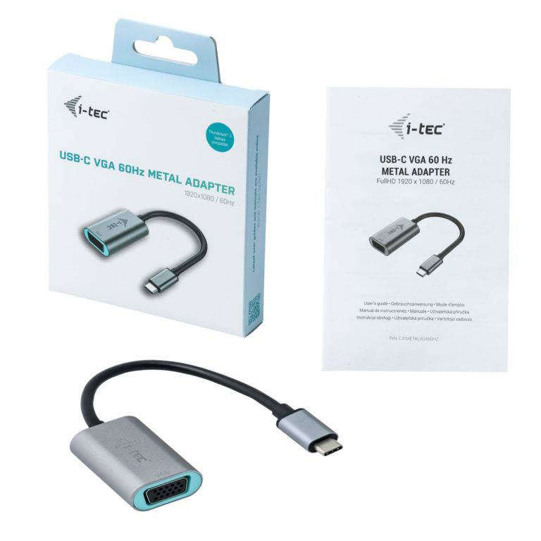 Rca Informatique - image du produit : I-TEC USB-C METAL VGA ADAPTER 60HZ
