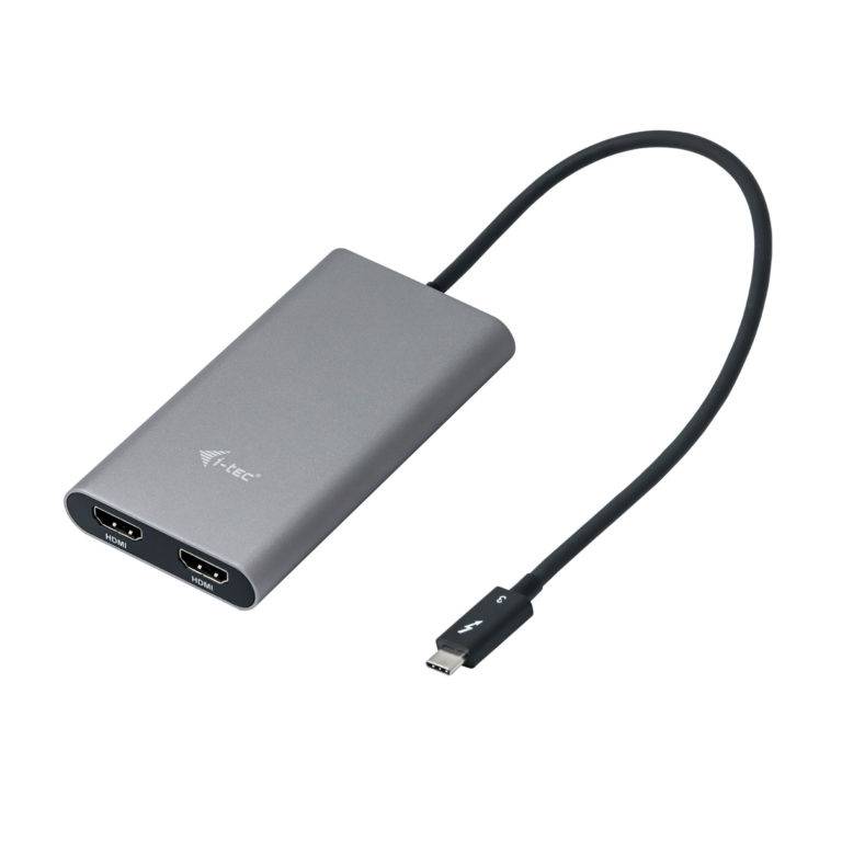 Rca Informatique - image du produit : I-TEC THUNDERBOLT 3 DUAL HDMI 2X4K PORT ADAPTER WITH CABLE