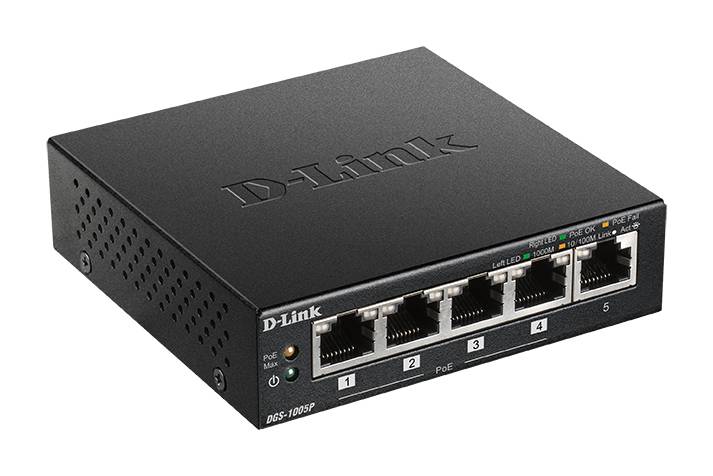 Rca Informatique - Image du produit : 5-PORT DESKTOP POE+ SWITCH GIGABIT