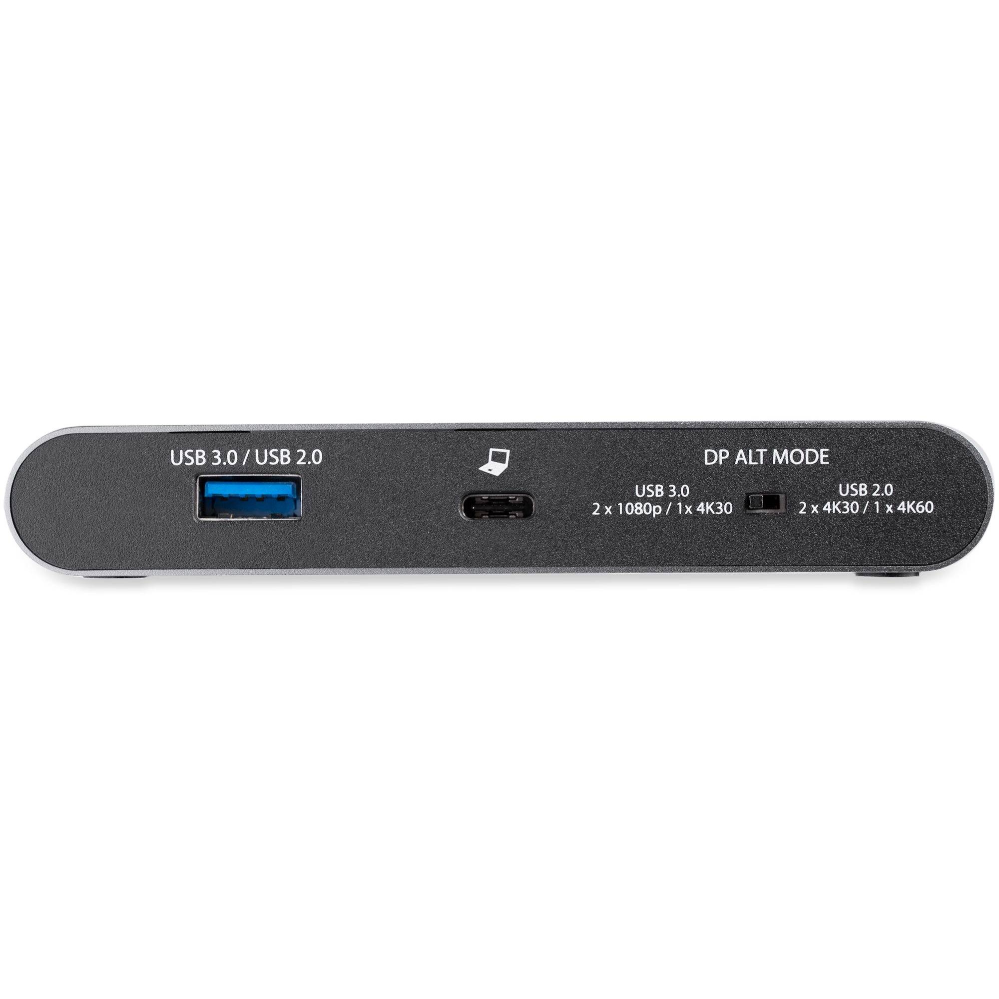 Rca Informatique - image du produit : USB C MULTIPORT ADAPTER - DUAL MONITOR - 2X4K HDMI - WINDOWS-PD