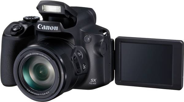 Rca Informatique - image du produit : POWERSHOT SX70 HS BLACK 20.3MP 3IN 65XZOOM FHD 5.7FPS