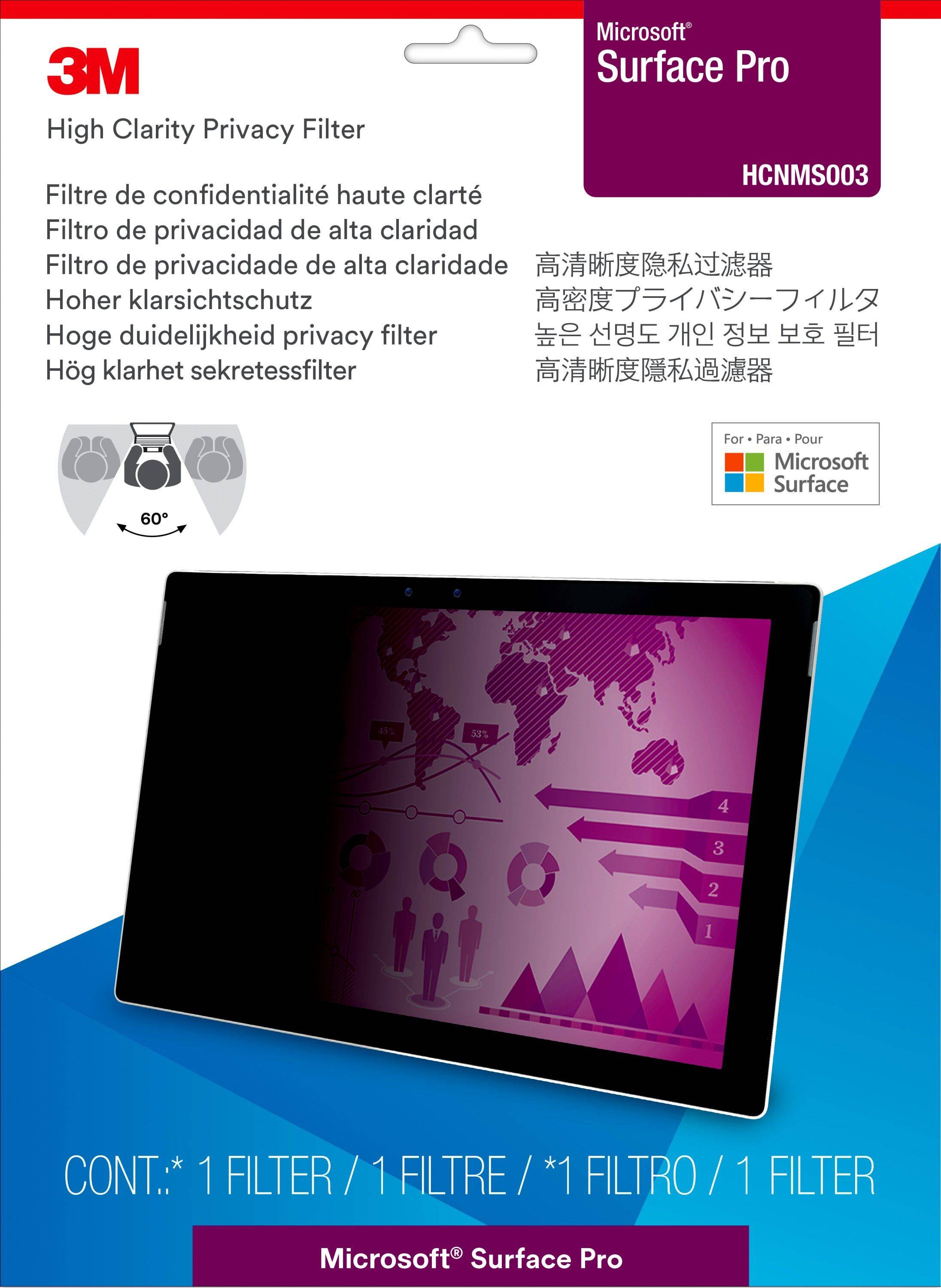 Rca Informatique - image du produit : HIGH CLARITY PRIVACY FILTER FOR MICROSOFT SURFACE