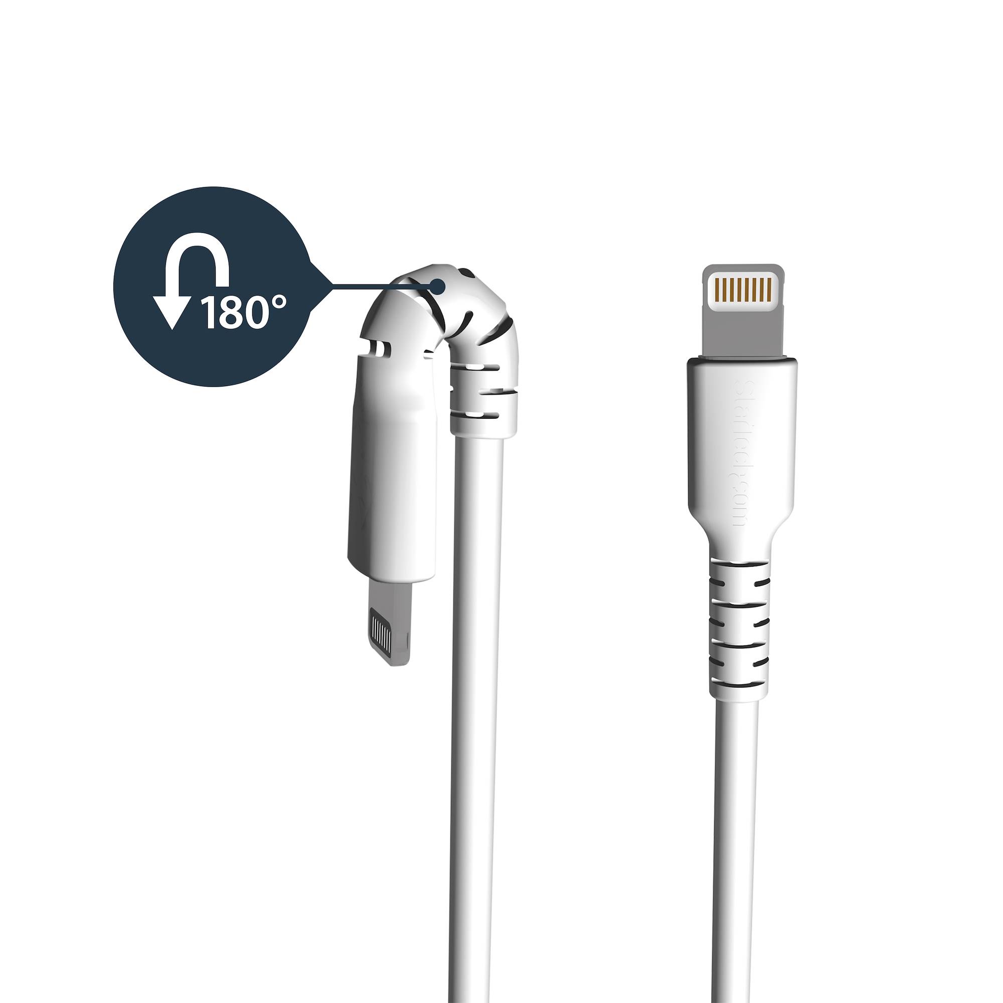 Rca Informatique - image du produit : 1M USB TO LIGHTNING CABLE APPLE MFI CERTIFIED - WHITE