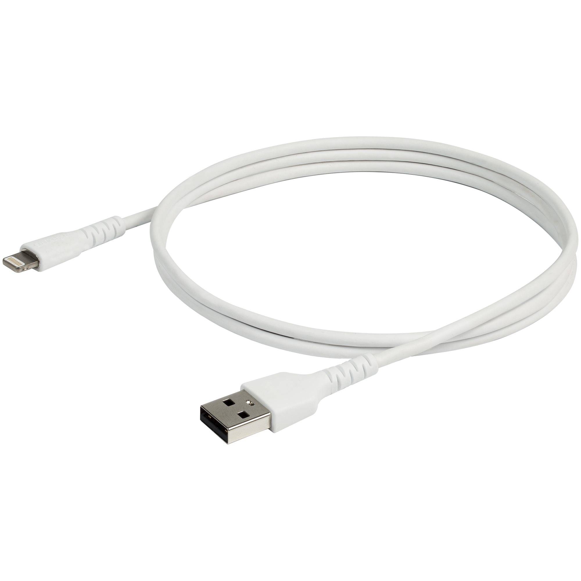 Rca Informatique - image du produit : 1M USB TO LIGHTNING CABLE APPLE MFI CERTIFIED - WHITE